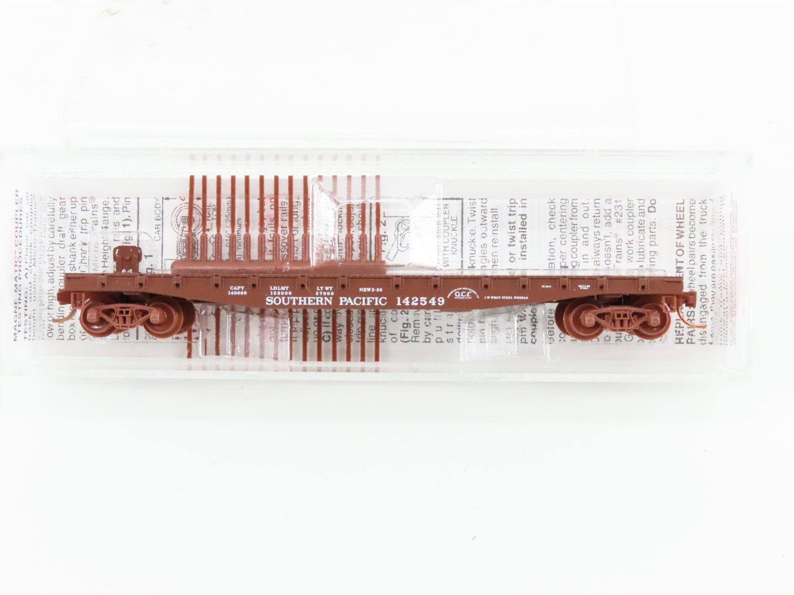 N Scale Micro-Trains MTL 45030 SP Southern Pacific Railroad 50' Flat Car #142549