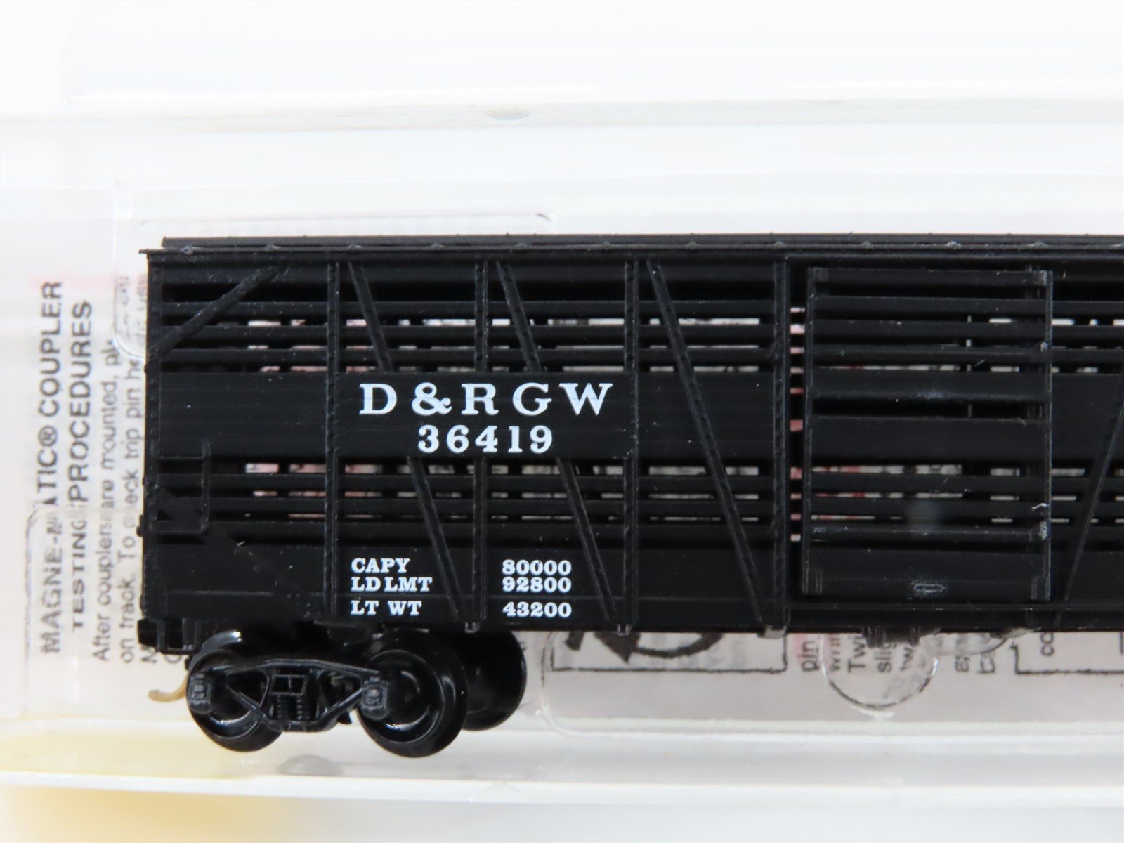 N Scale Micro-Trains MTL 35090 D&RGW Rio Grande 40' Despatch Stock Car #36419