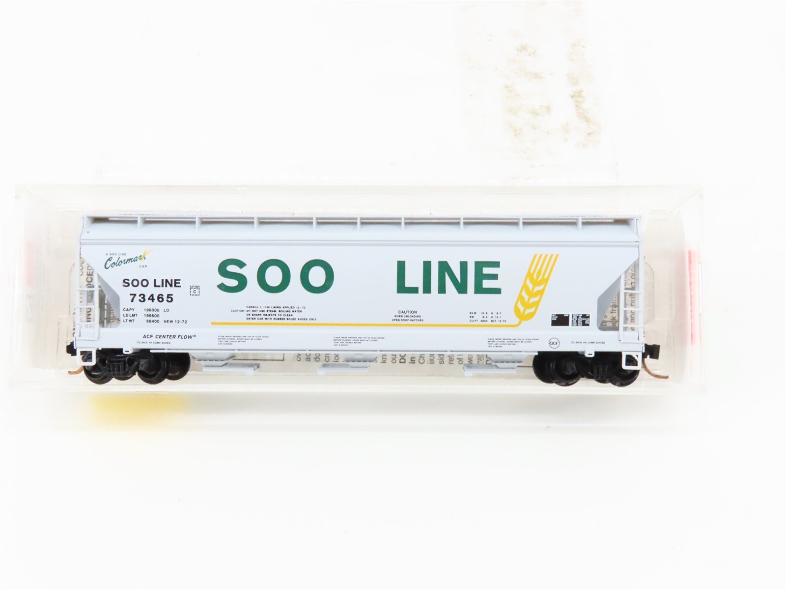 N Scale Micro-Trains MTL 94150 SOO Line 3-Bay Center Flow Covered Hopper #73465