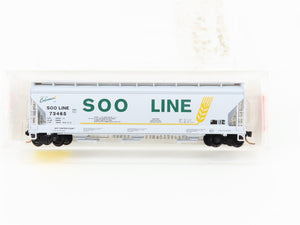 N Scale Micro-Trains MTL 94150 SOO Line 3-Bay Center Flow Covered Hopper #73465