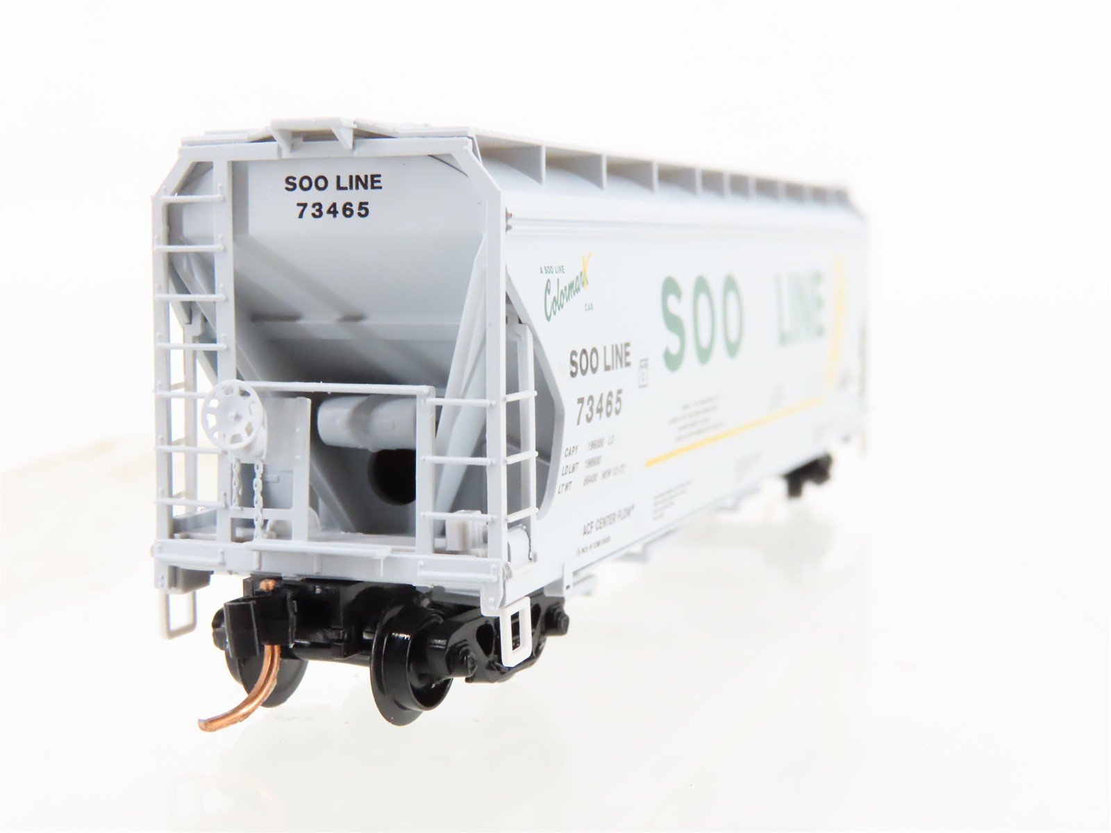 N Scale Micro-Trains MTL 94150 SOO Line 3-Bay Center Flow Covered Hopper #73465