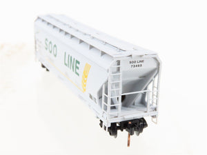N Scale Micro-Trains MTL 94150 SOO Line 3-Bay Center Flow Covered Hopper #73465