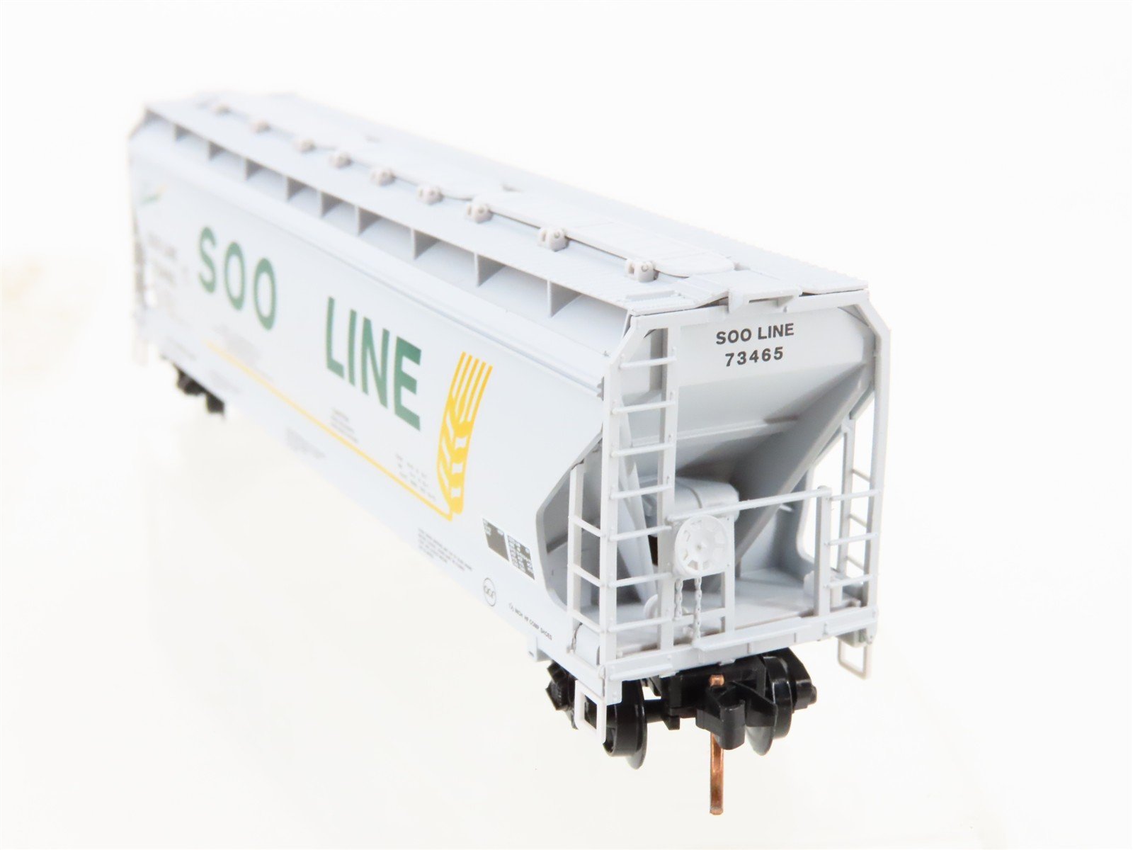 N Scale Micro-Trains MTL 94150 SOO Line 3-Bay Center Flow Covered Hopper #73465