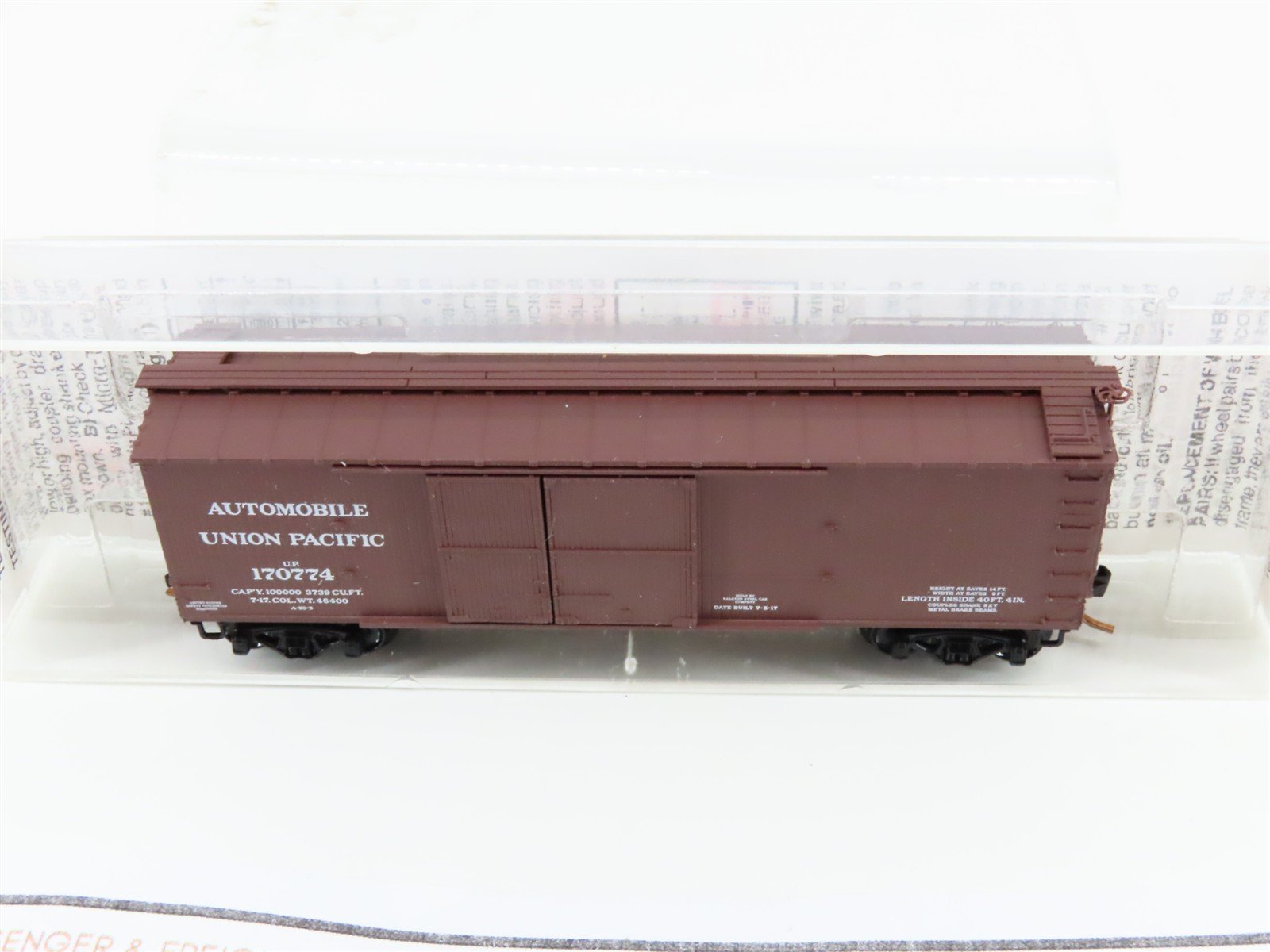 N Scale Micro-Trains MTL 41010 UP Union Pacific 40' Automobile Box Car #170774