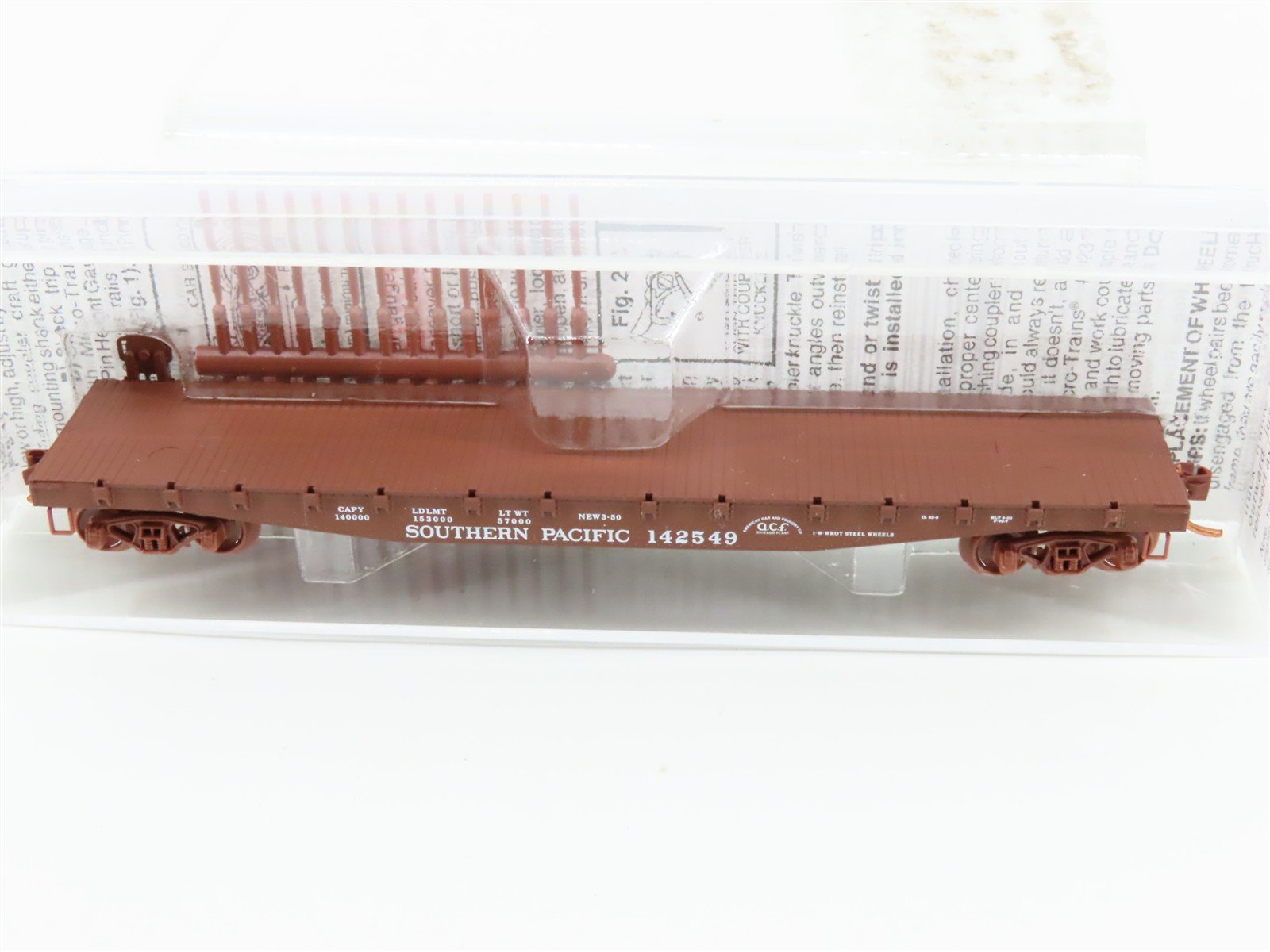 N Scale Micro-Trains MTL 45030 SP Southern Pacific Railroad 50' Flat Car #142549