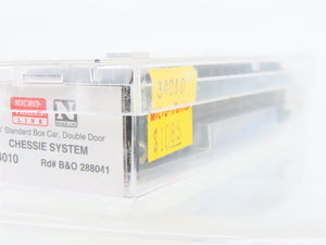 N Micro-Trains MTL 34010 B&O Chessie System 50' Double Door Box Car #288041