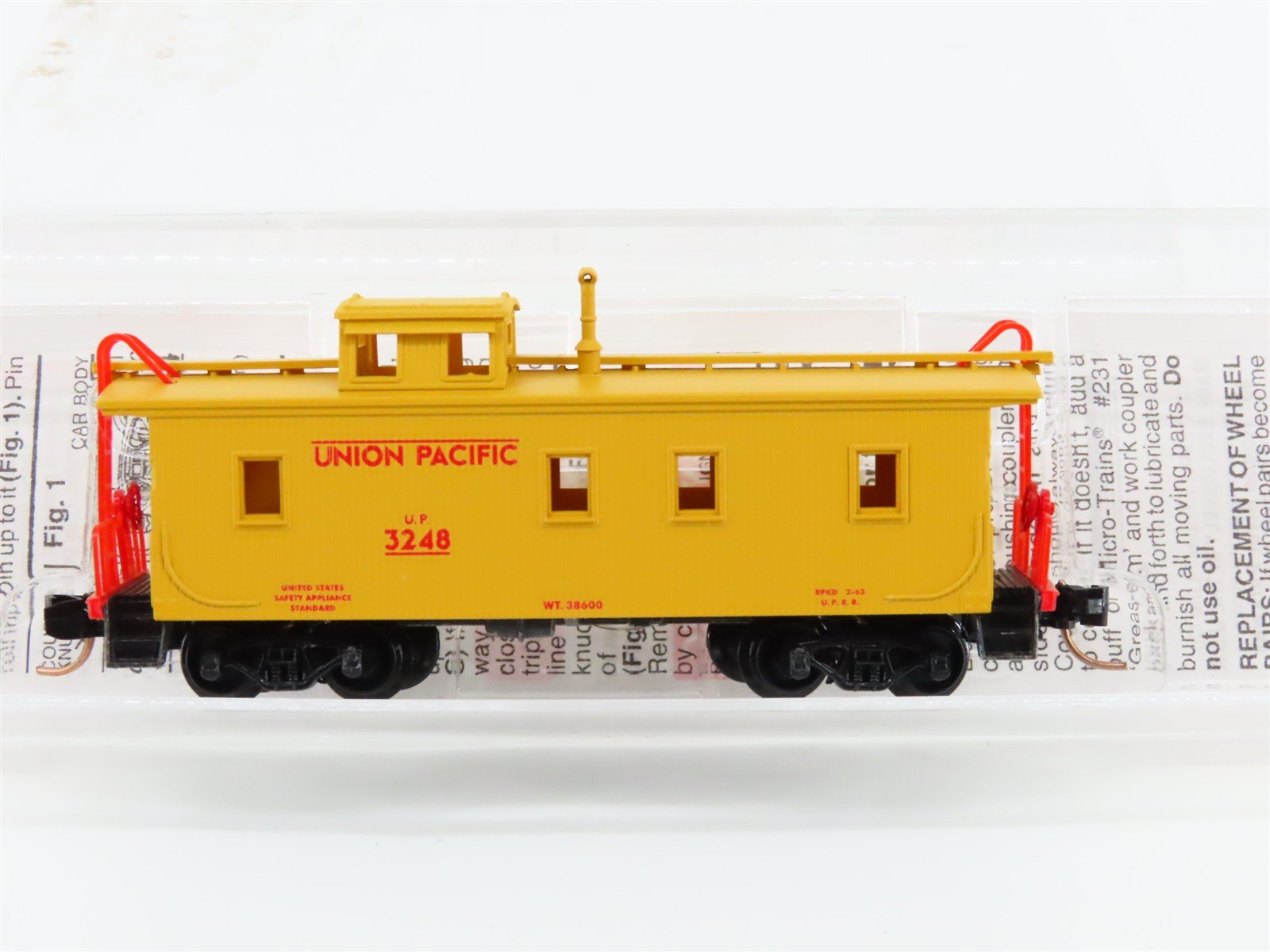 N Scale Micro-Trains MTL 50100 UP Union Pacific Railroad 34' Wood Caboose #3248