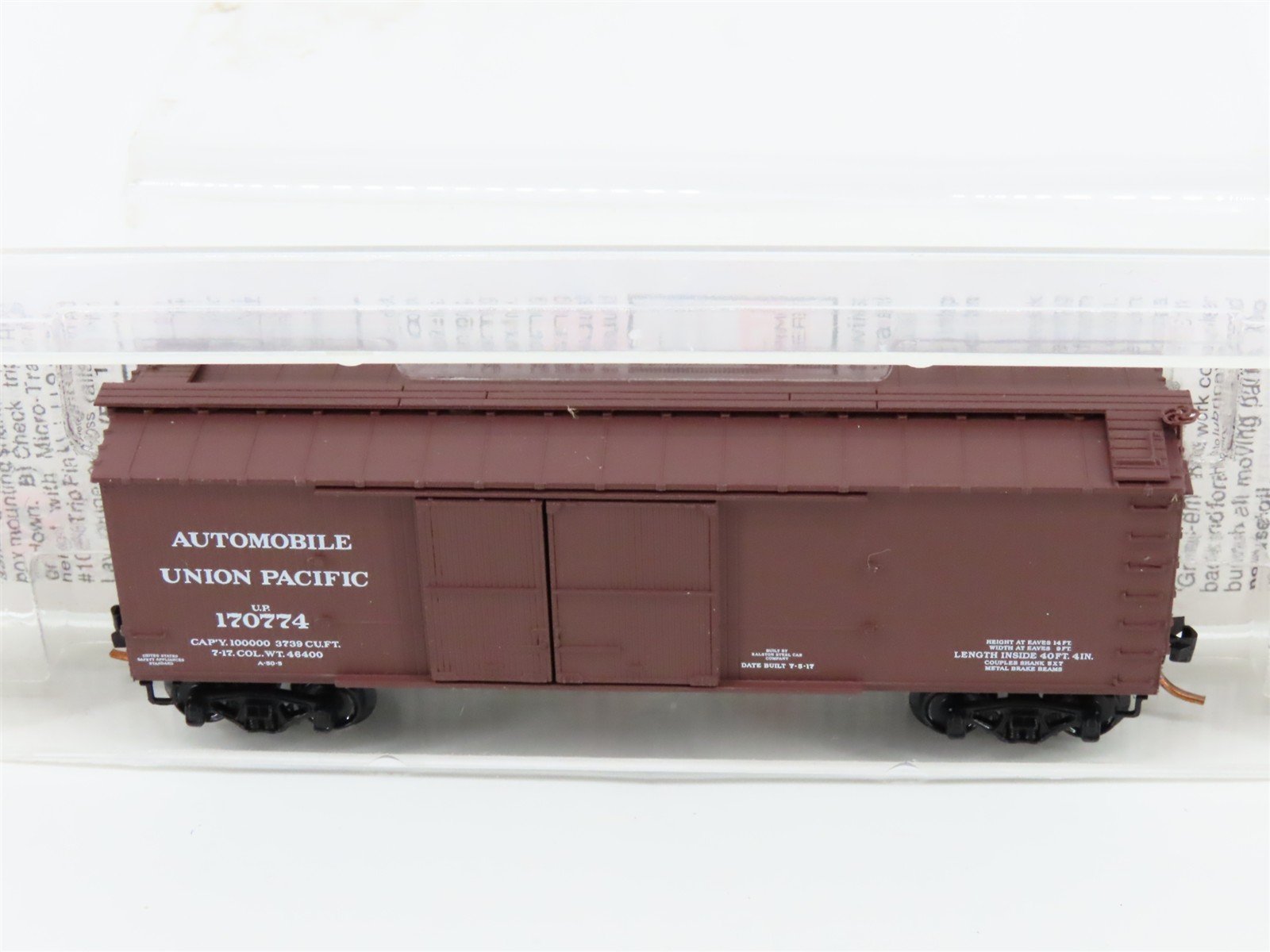 N Scale Micro-Trains MTL 41010 UP Union Pacific 40' Automobile Box Car #170774