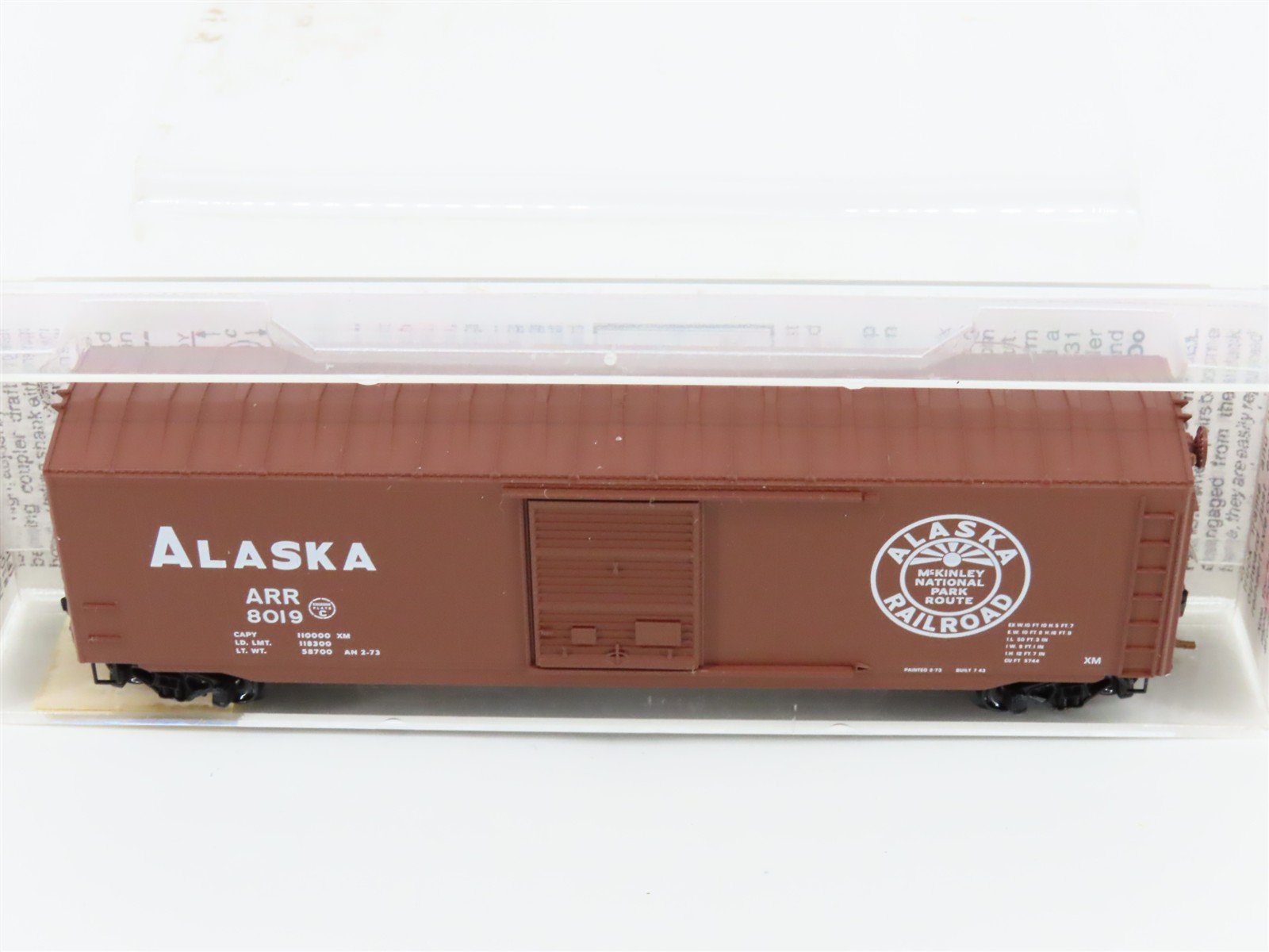 N Scale Micro-Trains MTL 77030 ARR Alaska Railroad 50' Single Door Box Car #8019