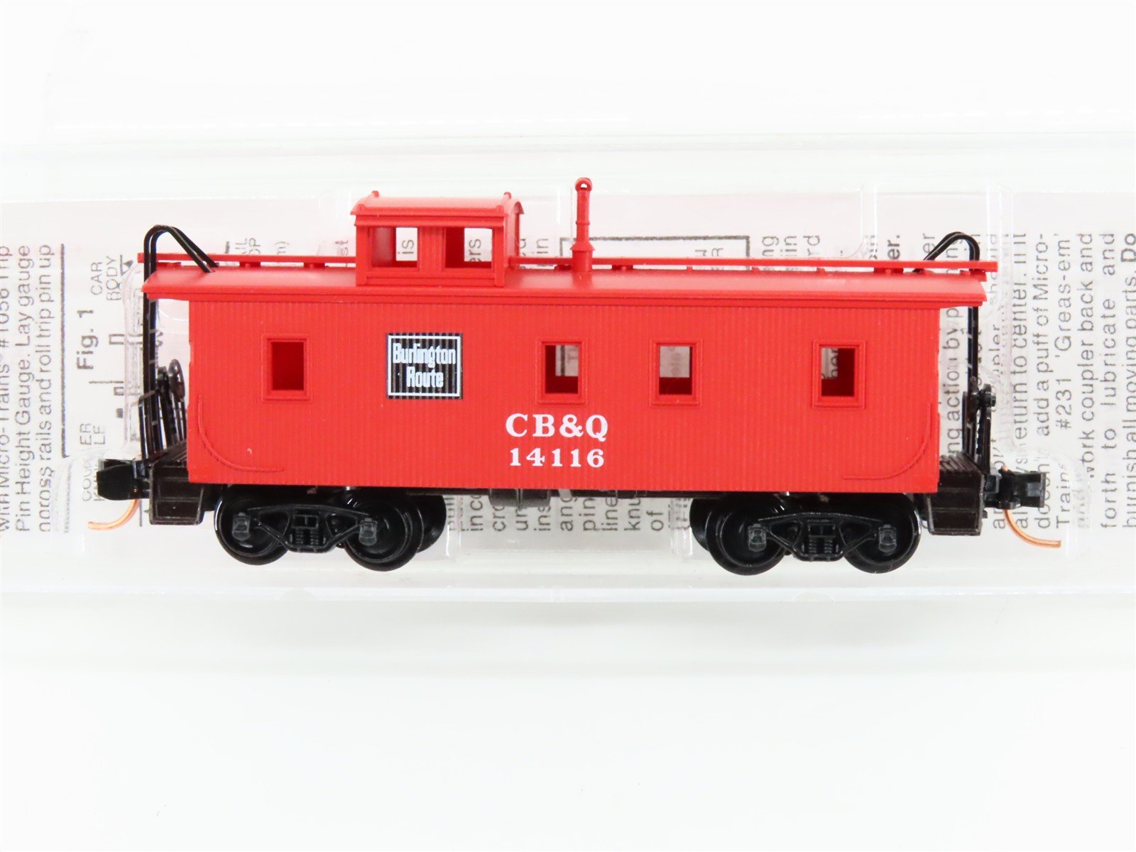 N Scale Micro-Trains MTL 51120 CB&W Burlington Route 34' Wood Caboose #14116