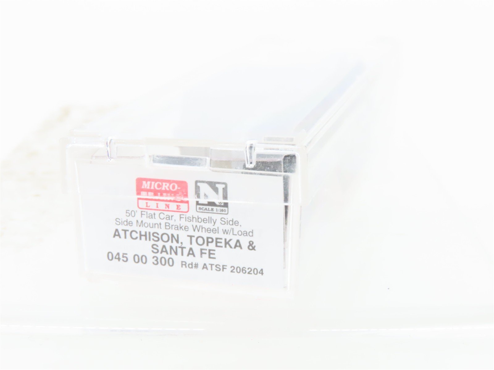 N Scale Micro-Trains MTL 04500300 ATSF Santa Fe 50' Flat Car #206204 w/ Load