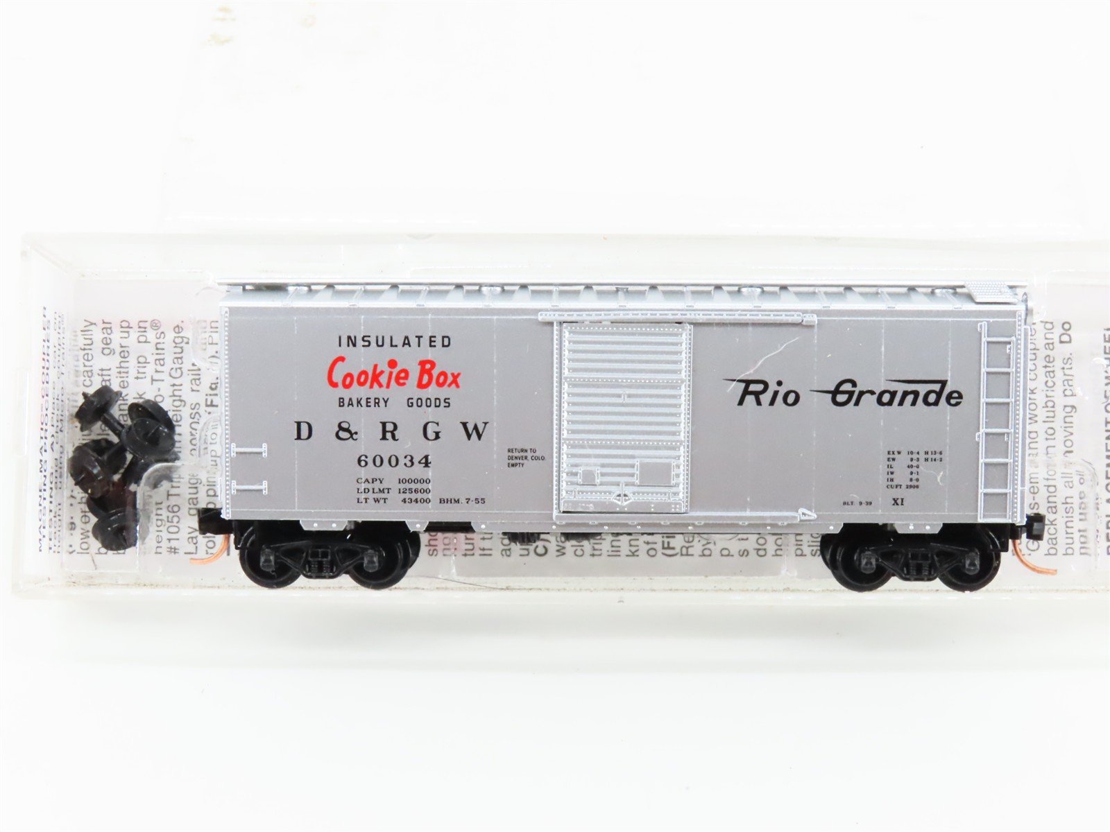N Scale Micro-Trains MTL 20110 D&RGW Rio Grande 40' Cookie Box Car #60034