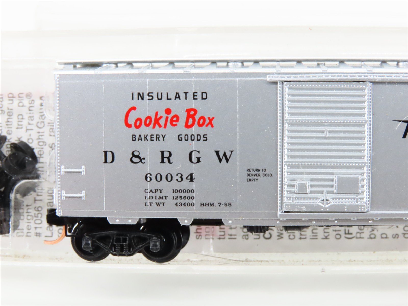 N Scale Micro-Trains MTL 20110 D&RGW Rio Grande 40' Cookie Box Car #60034