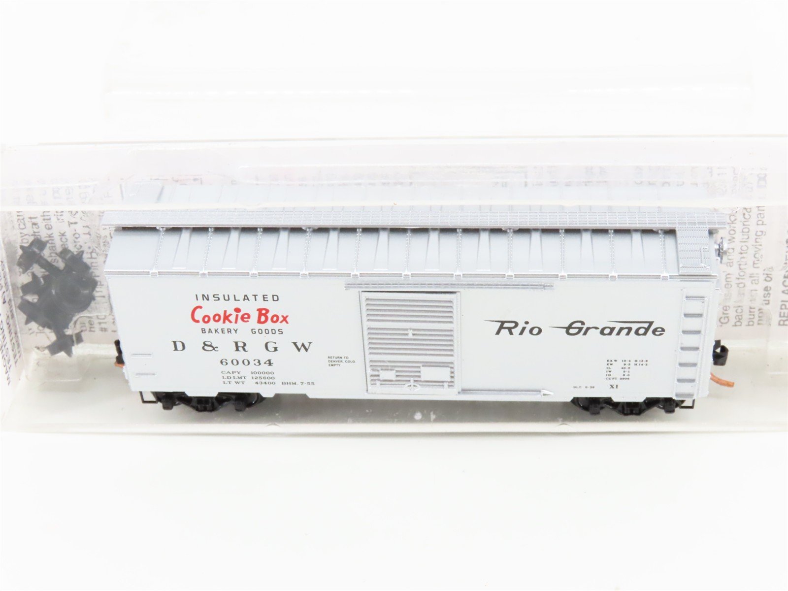 N Scale Micro-Trains MTL 20110 D&RGW Rio Grande 40' Cookie Box Car #60034