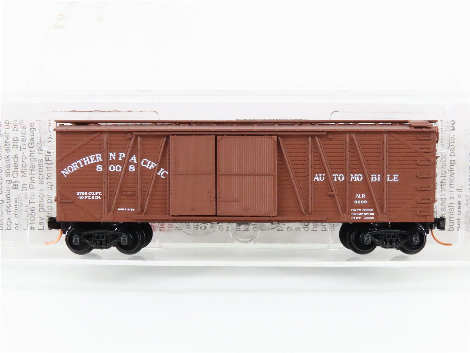 N Scale Micro-Trains MTL 29030 NP Northern Pacific 40' Automobile Box Car #8008