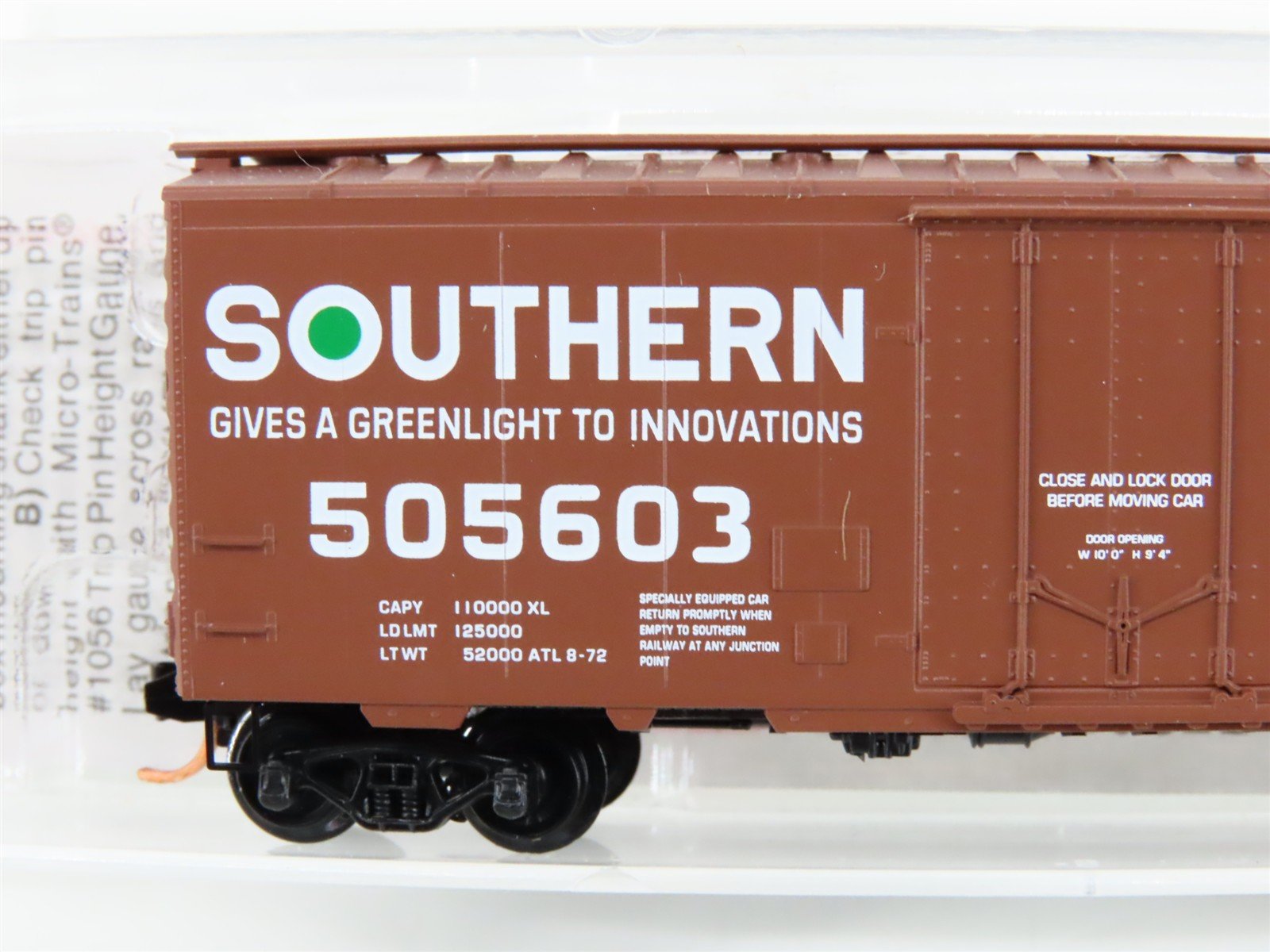 N Micro-Trains MTL 21100 SOU Southern Railway 40' Plug Door Box Car #505603