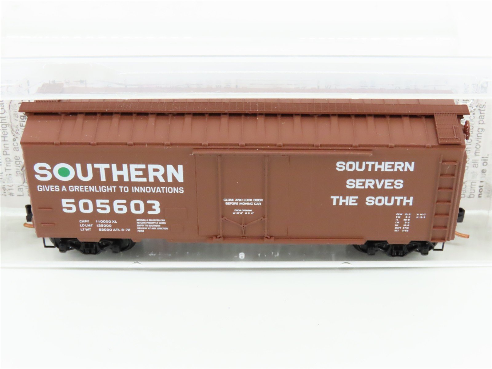 N Micro-Trains MTL 21100 SOU Southern Railway 40' Plug Door Box Car #505603