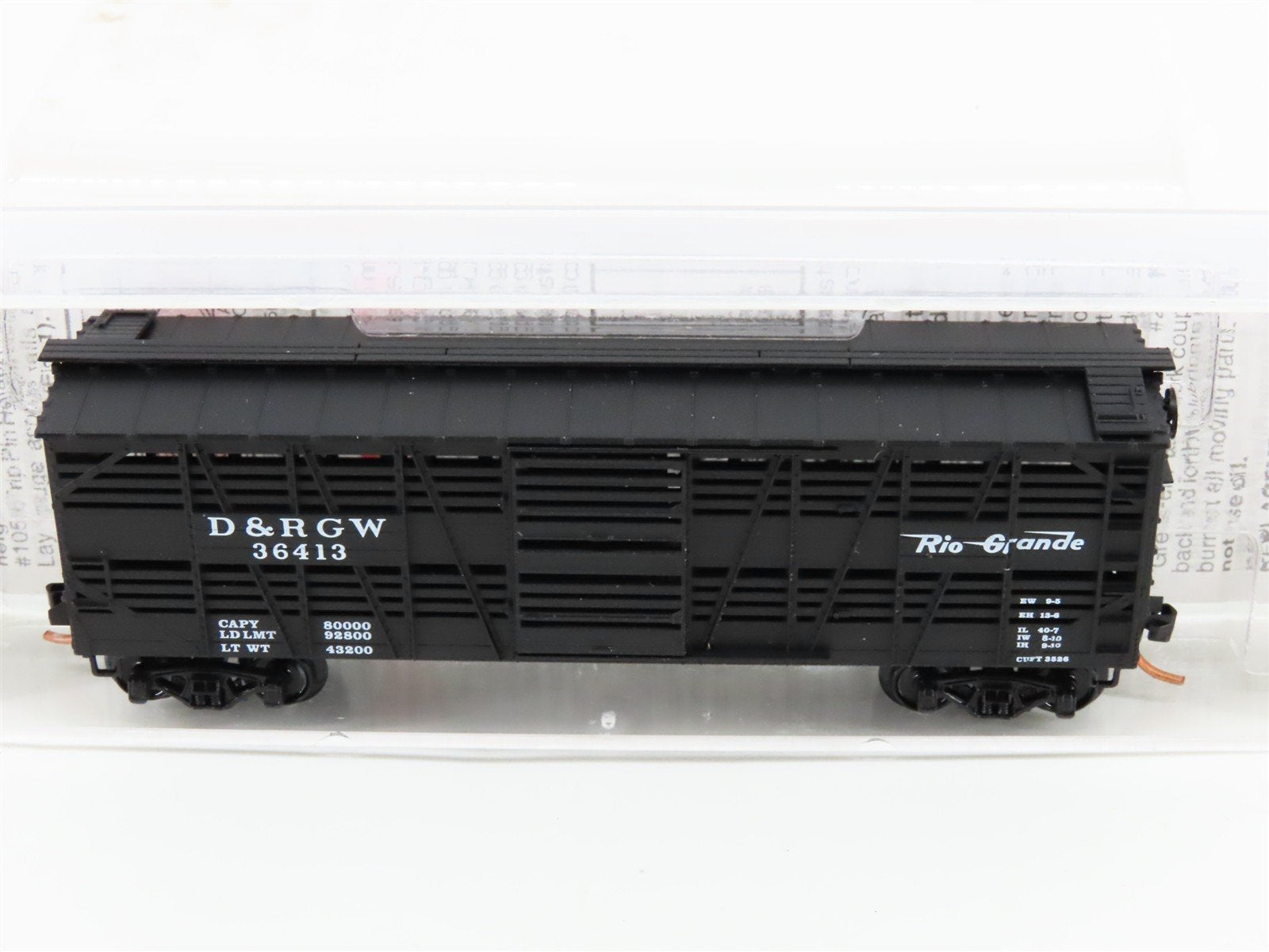 N Scale Micro-Trains MTL 35090 D&RGW Rio Grande 40' Despatch Stock Car #36413