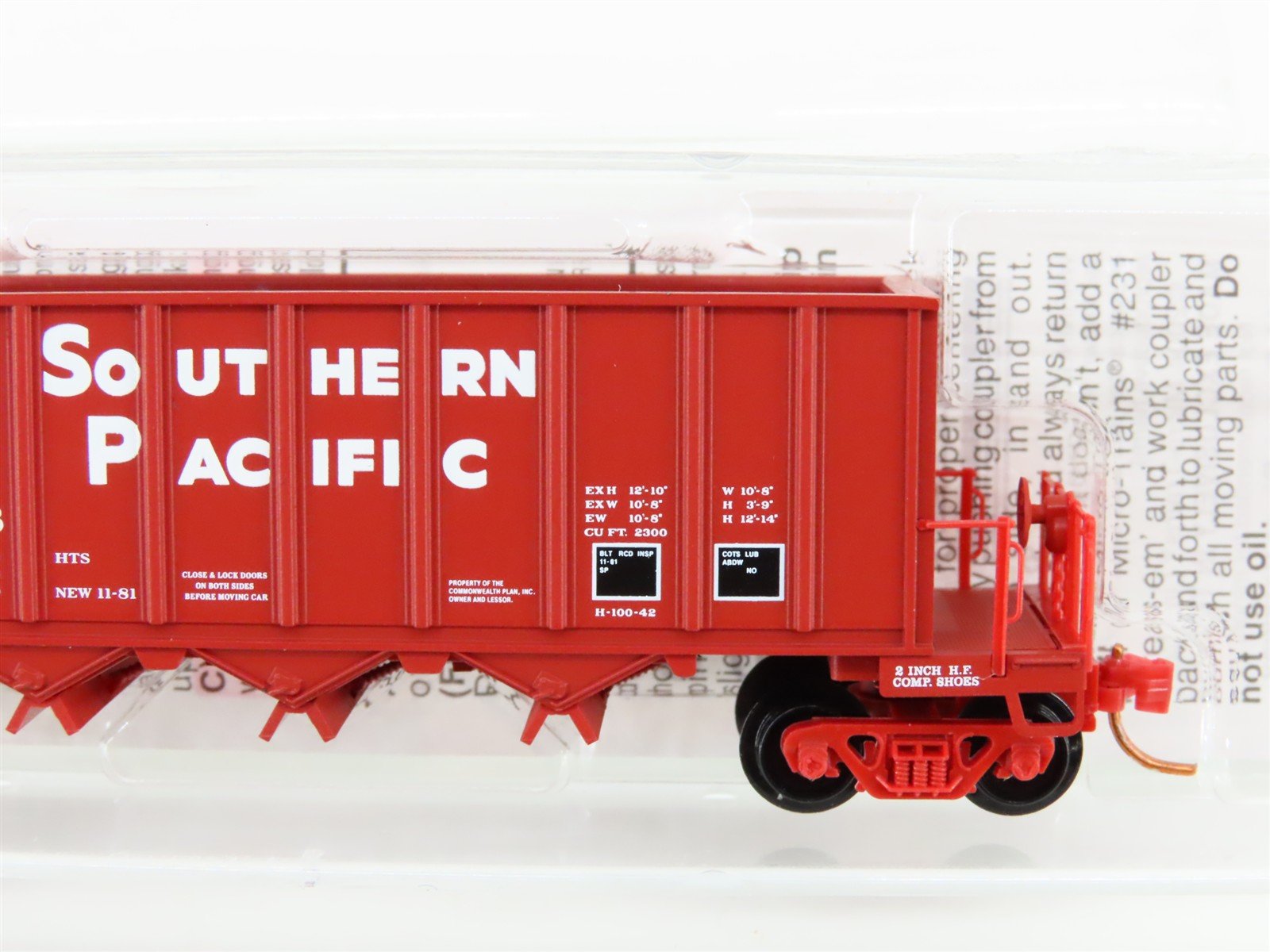 N Scale Micro-Trains MTL 125010 SP Southern Pacific 3-Bay Ortner Hopper #481388