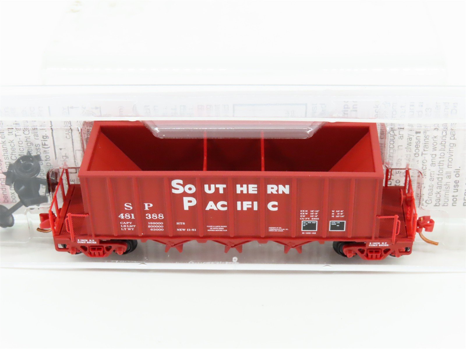 N Scale Micro-Trains MTL 125010 SP Southern Pacific 3-Bay Ortner Hopper #481388