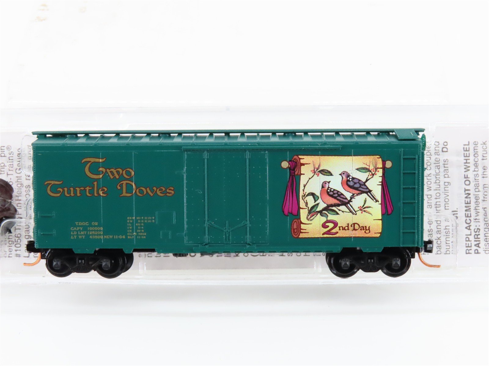 N Scale Micro-Trains MTL 21502 TDOC Christmas Two Turtle Doves 40' Box Car #02