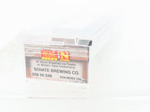N Scale Micro-Trains MTL 05800546 MDBX Senate Brewing Co. 36' Wood Reefer #100