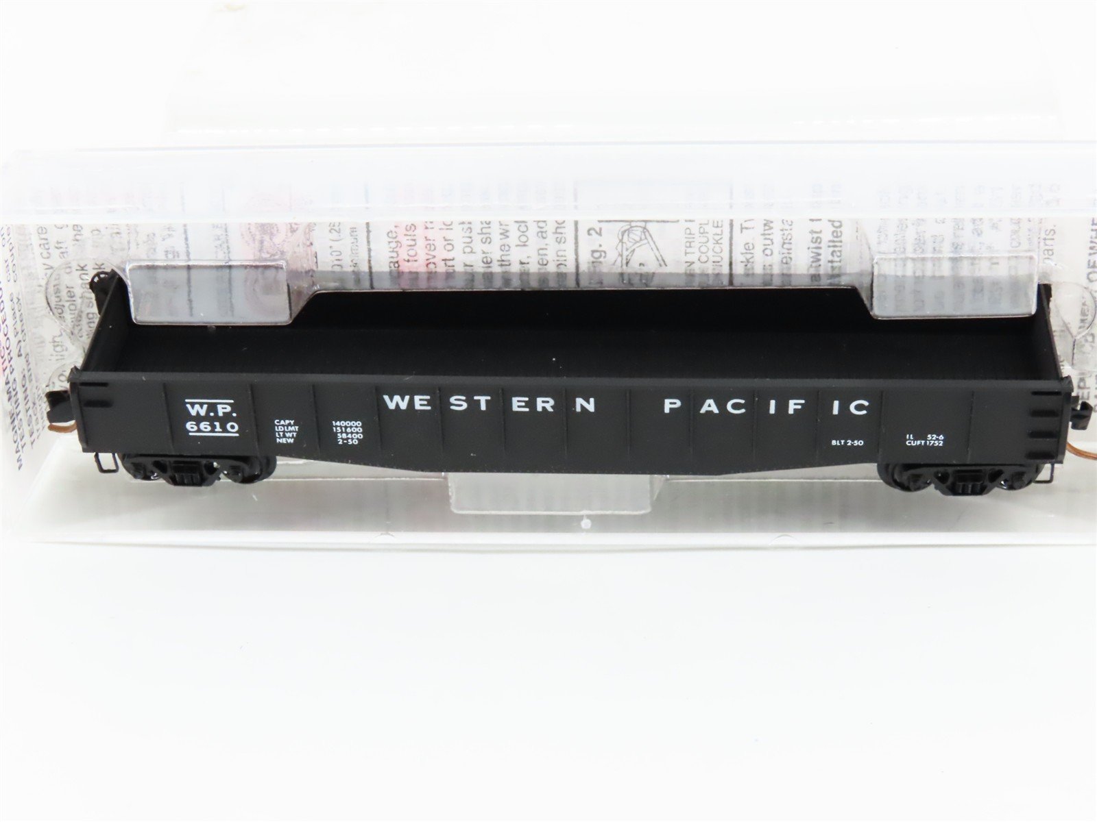 N Scale Micro-Trains MTL 46050 WP Western Pacific Railroad 50' Gondola #6610