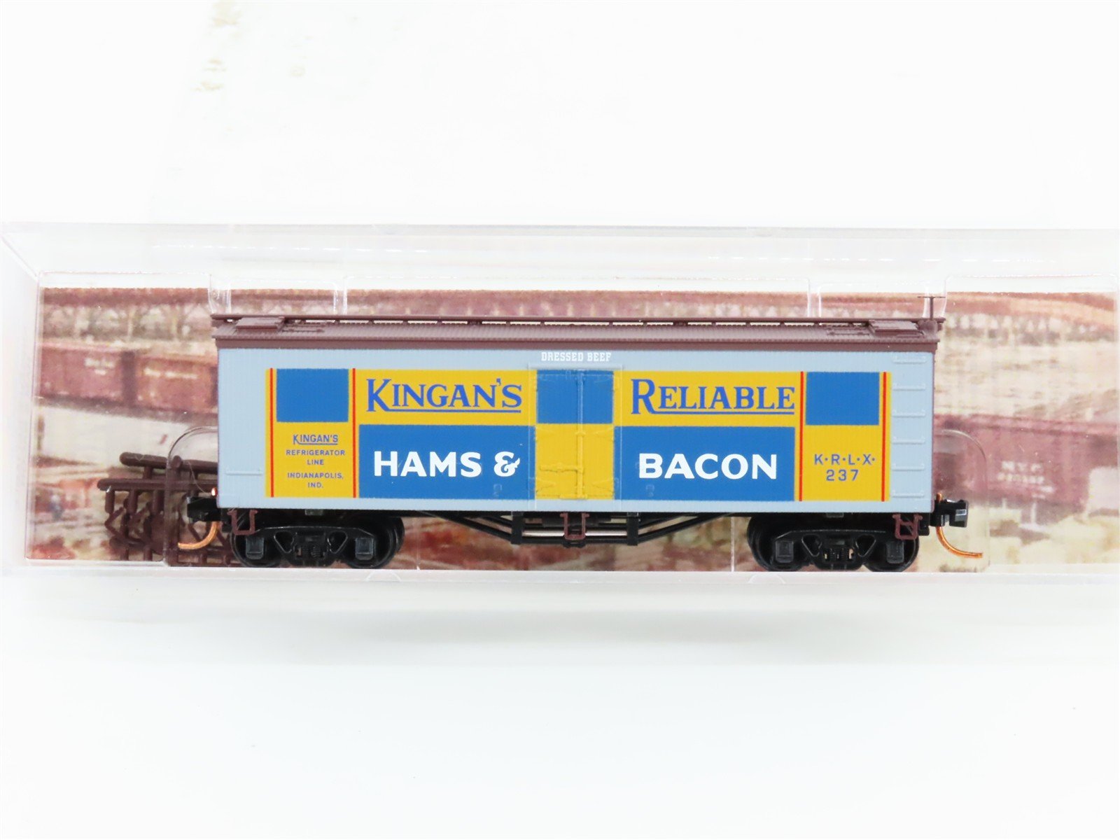 N Scale Micro-Trains MTL 05800130 KRLX Kingan's Reliable Ham & Bacon Reefer #237