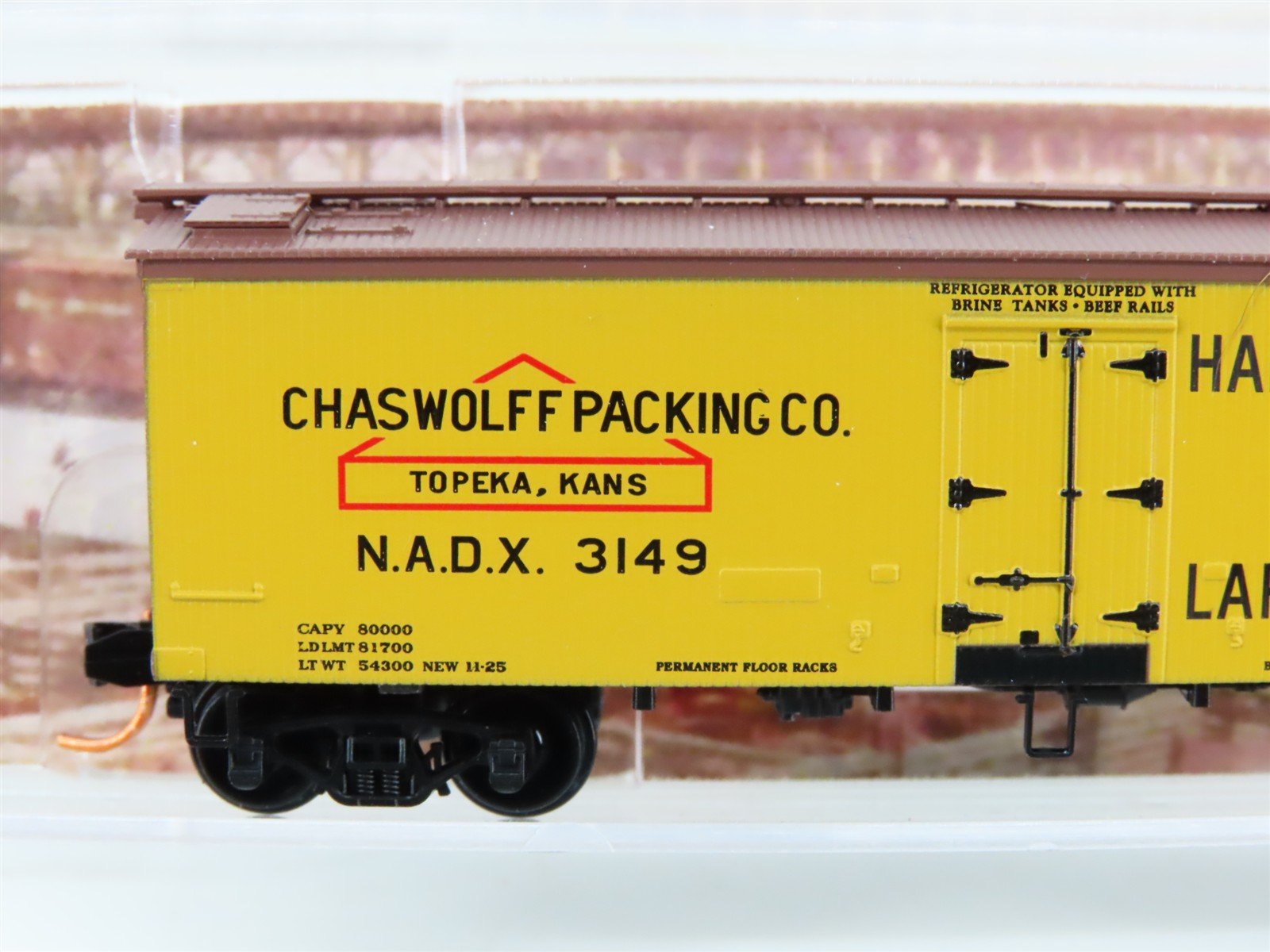 N Scale Micro-Trains MTL 05800516 NADX Chaswolff Packing Co. 36' Reefer #3149