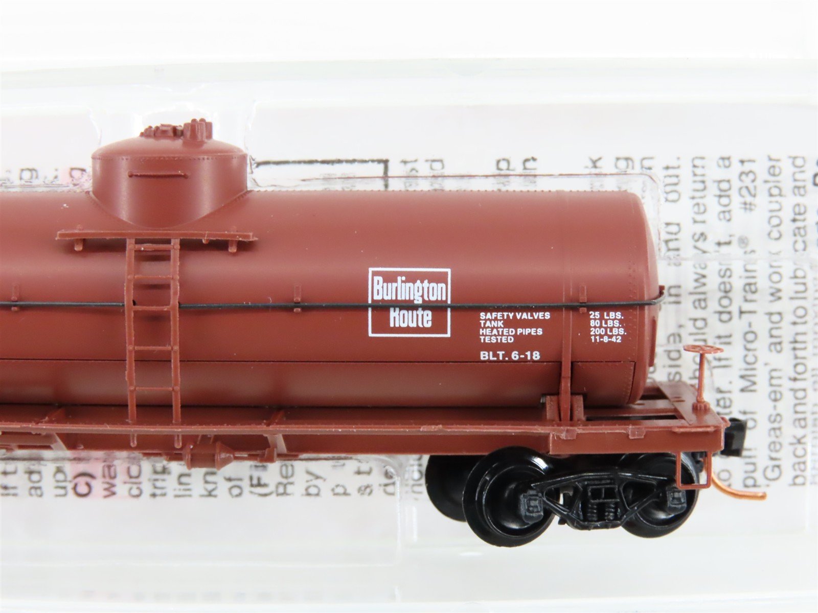 N Scale Micro-Trains MTL 06500610 CB&Q Burlington Route 39' Tank Car #231036