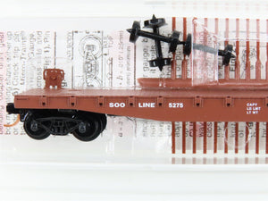 N Scale Micro-Trains MTL 45110 SOO Line 50' Fishbelly Side Flat Car #5275