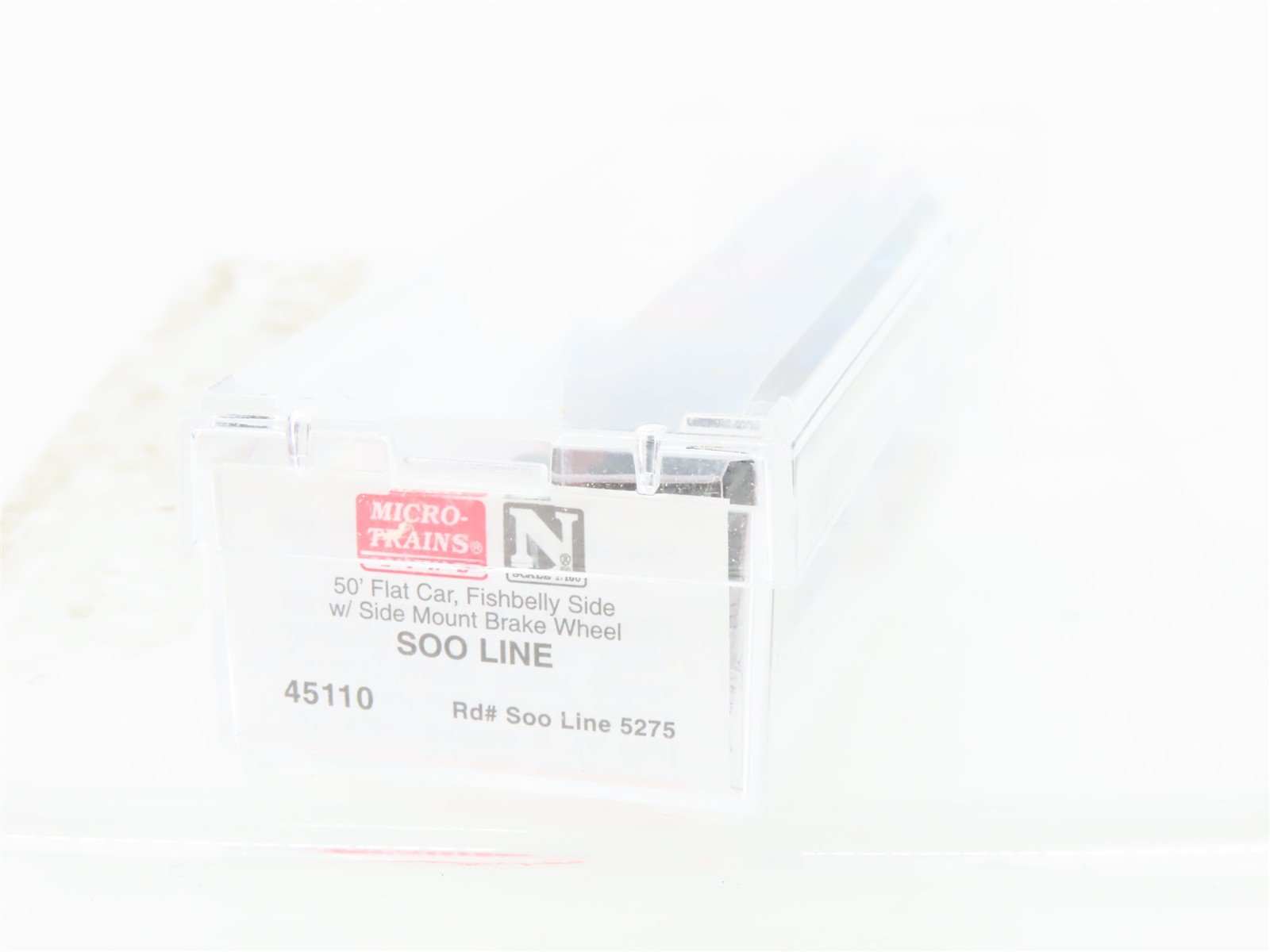 N Scale Micro-Trains MTL 45110 SOO Line 50' Fishbelly Side Flat Car #5275