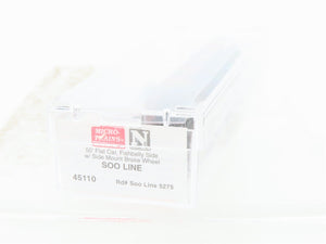 N Scale Micro-Trains MTL 45110 SOO Line 50' Fishbelly Side Flat Car #5275