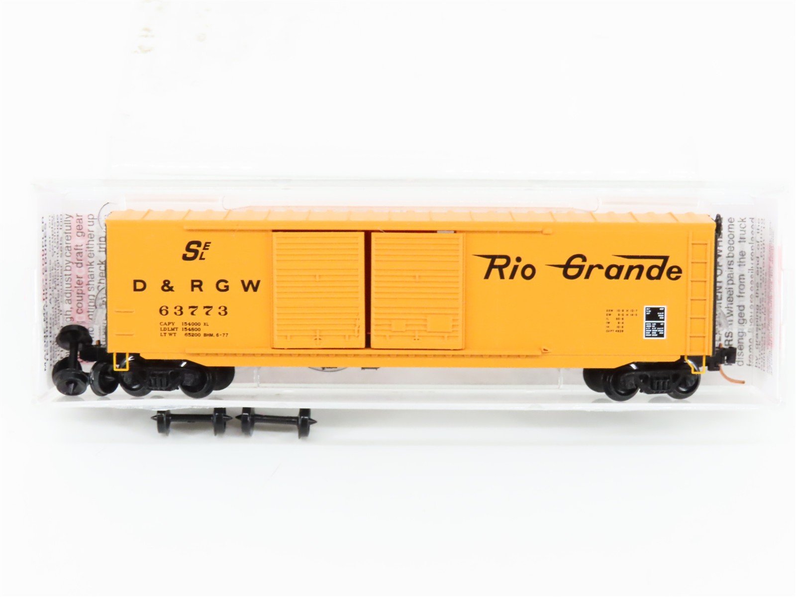 N Scale Micro-Trains MTL 37070 D&RGW Rio Grande 50' Double Door Box Car #63773