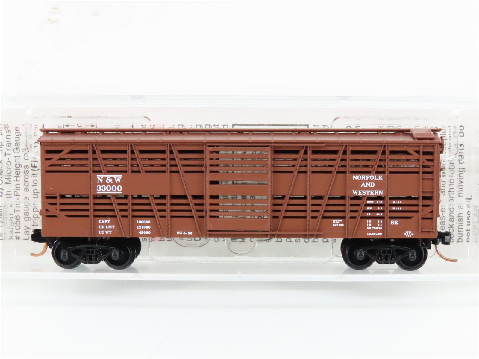 N Micro-Trains MTL 35150 N&W Norfolk & Western 40' Despatch Stock Car #33000