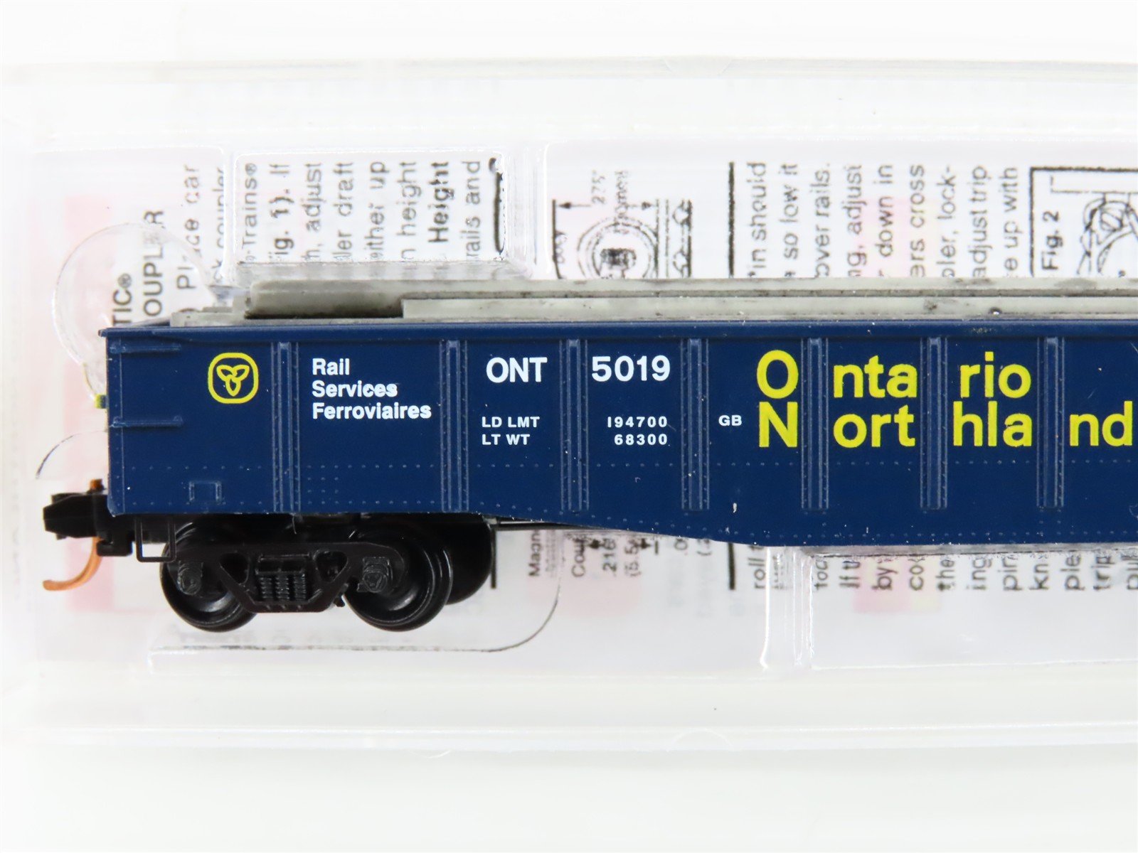 N Micro-Trains MTL 10500190 ONT Ontario Northland 50' Gondola #5019 w/ Load