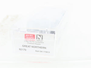 N Scale Micro-Trains MTL 92170 GN Great Northern 2-Bay Covered Hopper #173813