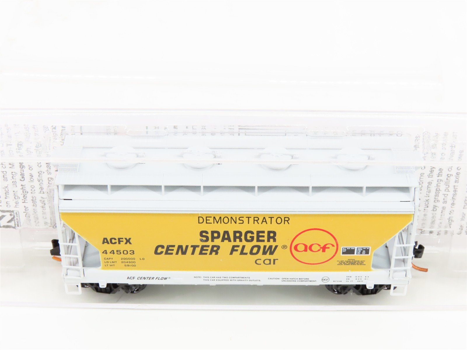 N Scale Micro-Trains MTL 09200260 ACFX Demonstrator Sparger 2-Bay Hopper #44503