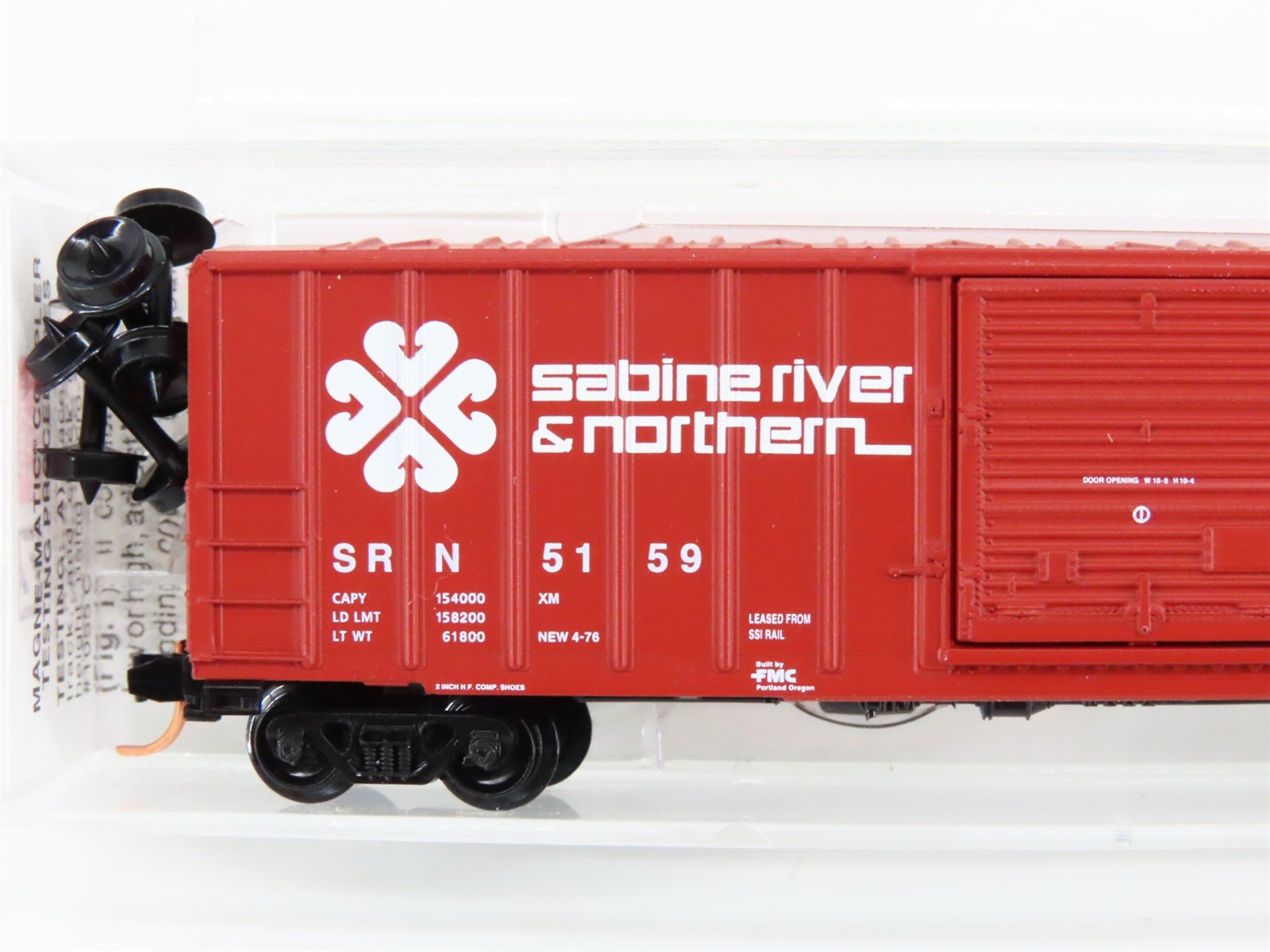 N Scale Micro-Trains MTL 25100 SRN Sabine River & Northern 50' Box Car #5159