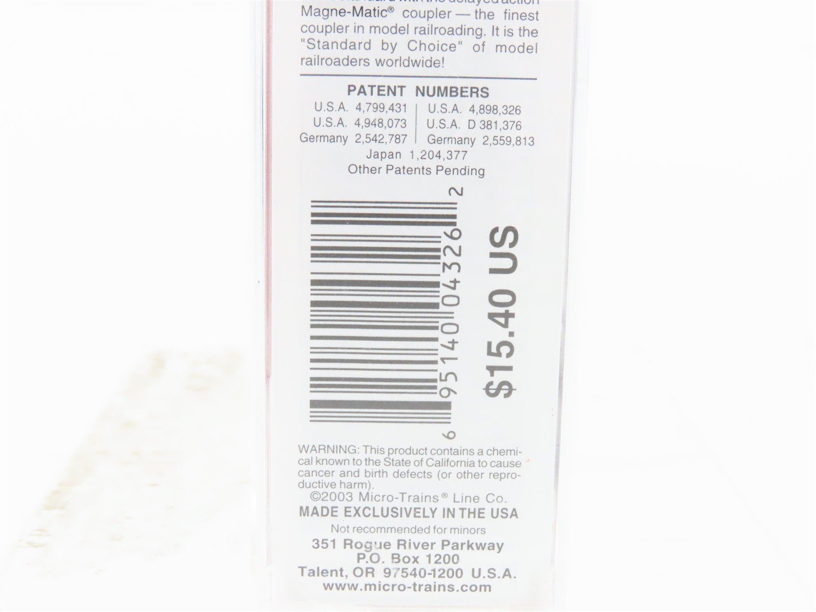 N Scale Micro-Trains MTL 25100 SRN Sabine River & Northern 50' Box Car #5159