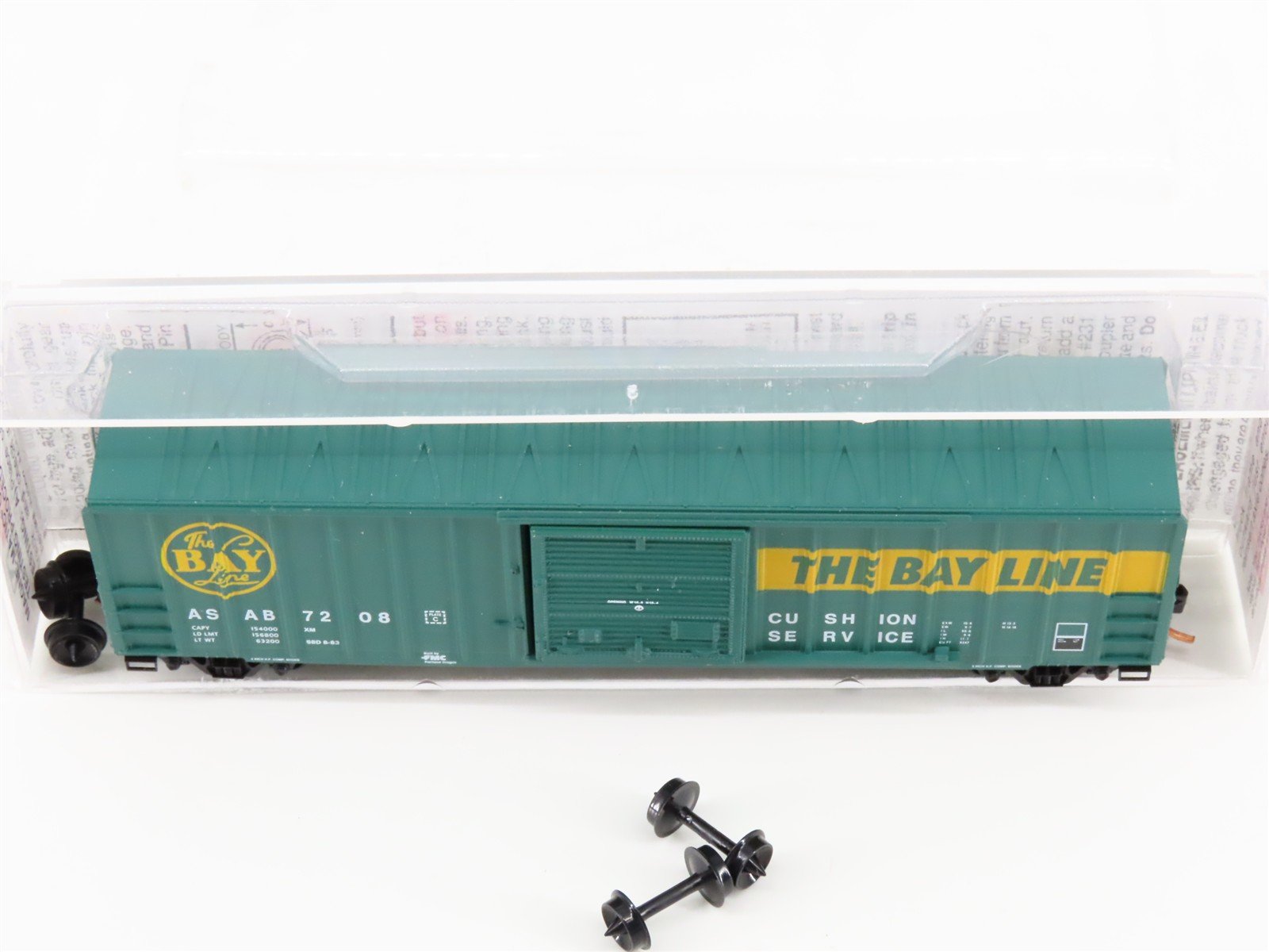 N Scale Micro-Trains MTL 25630 ASAB The Bay Line 50' Single Door Box Car #7208