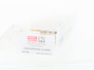 N Scale Micro-Trains MTL 92160 C&O Chessie System 2-Bay Covered Hopper #605527