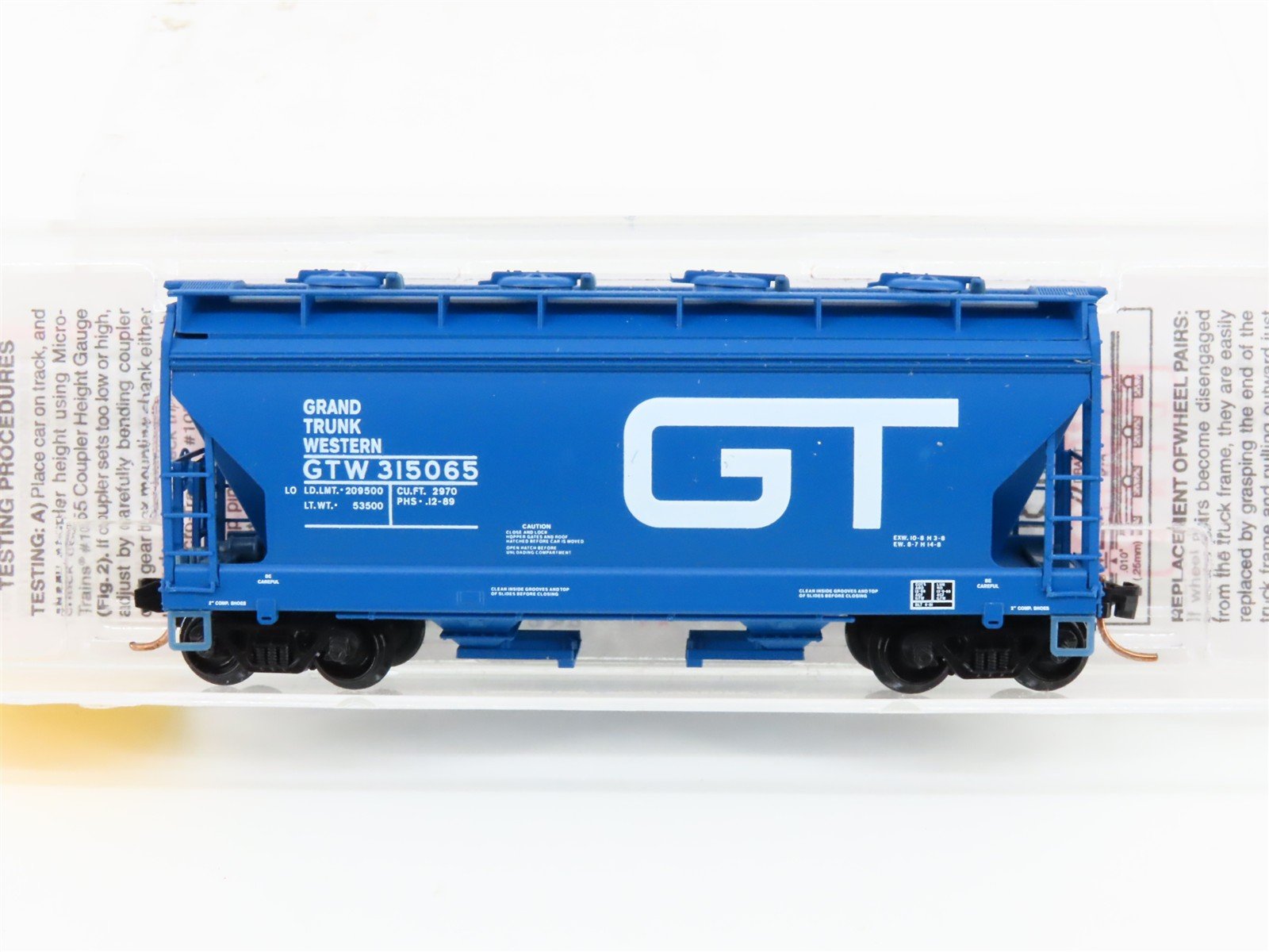 N Scale Micro-Trains MTL 92010 GTW Grand Trunk Western 2-Bay Hopper #315065