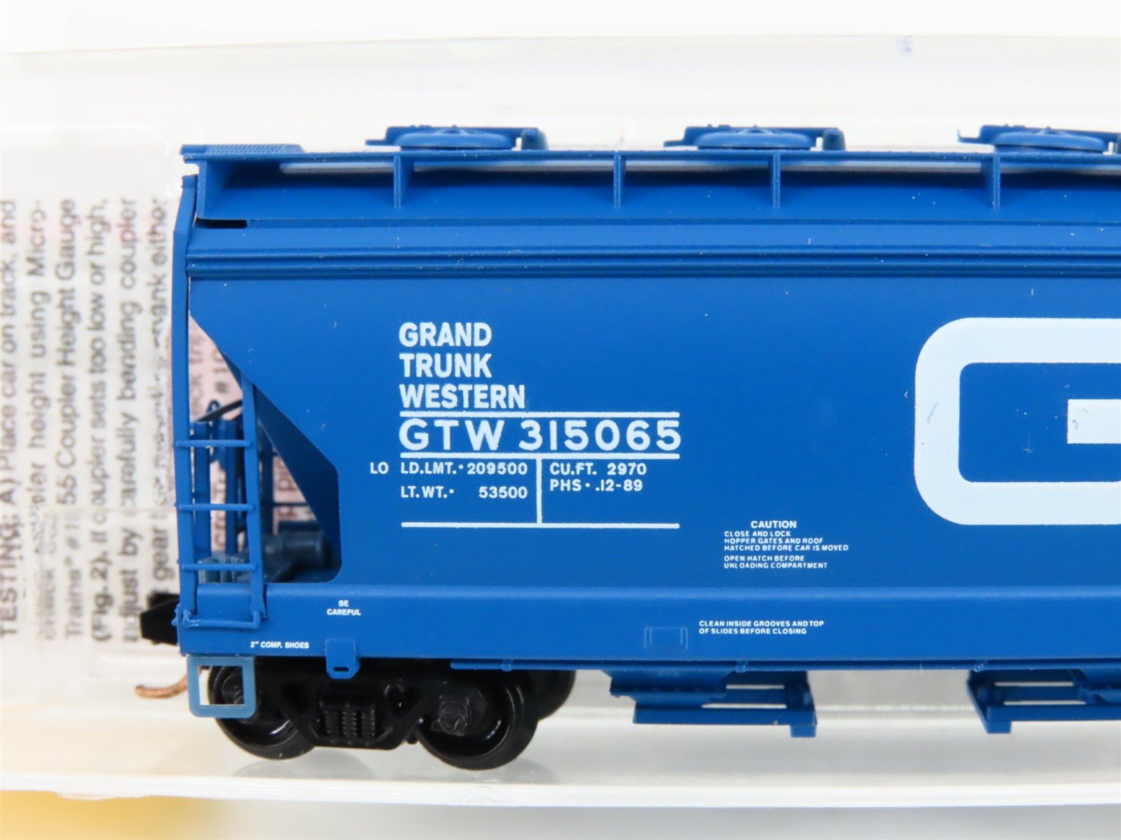N Scale Micro-Trains MTL 92010 GTW Grand Trunk Western 2-Bay Hopper #315065