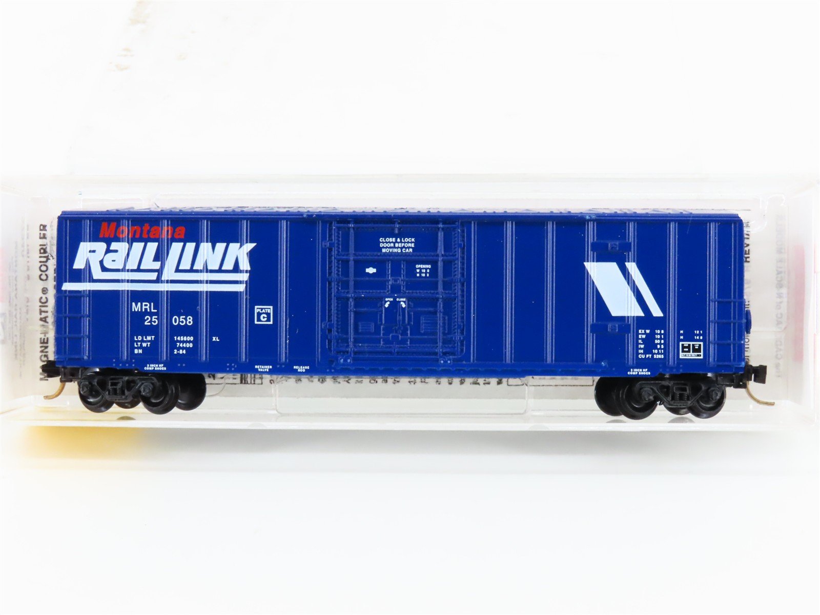N Micro-Trains MTL 27240 MRL Montana Rail Link 50' Plug Door Box Car #25058