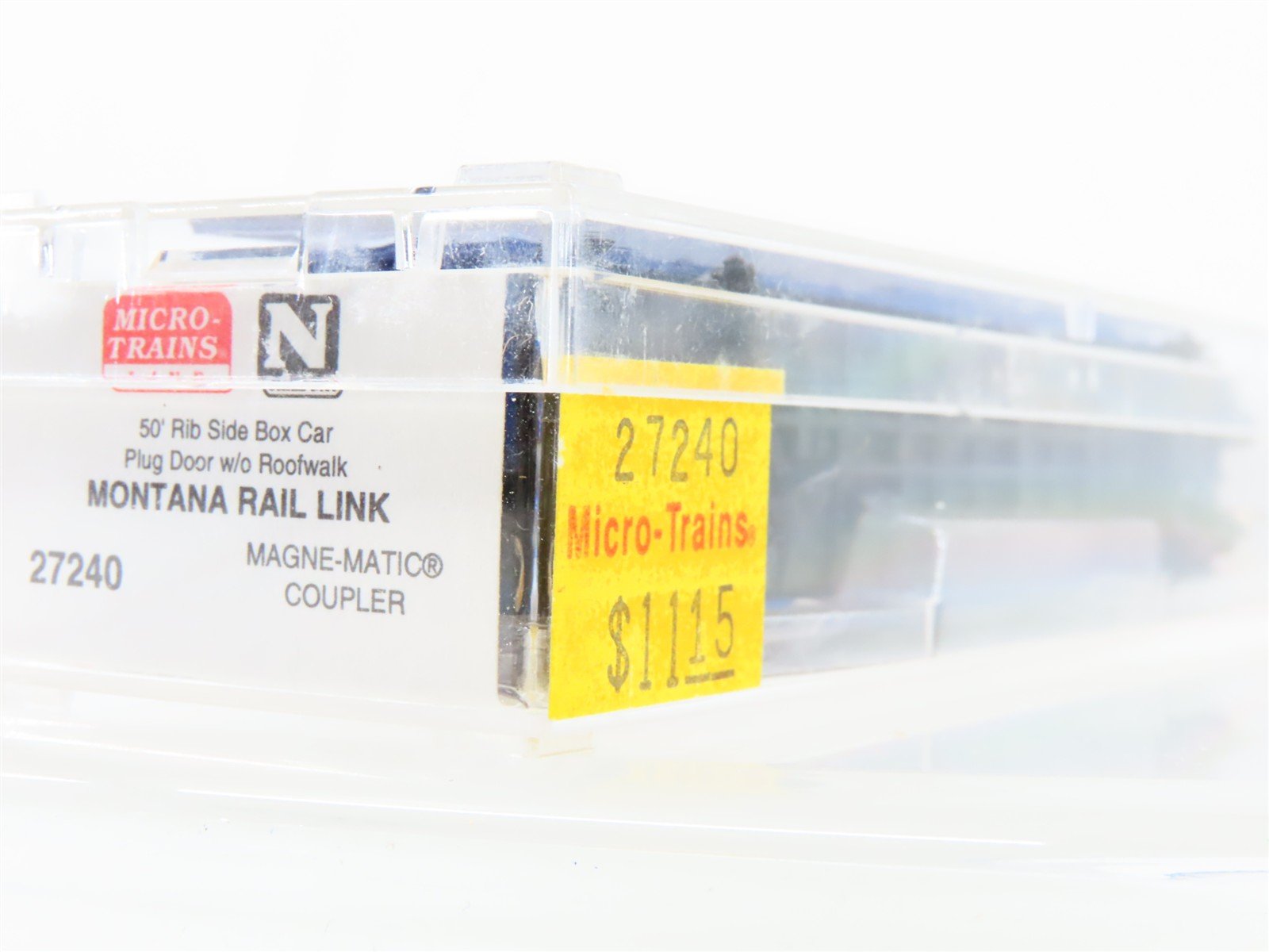 N Micro-Trains MTL 27240 MRL Montana Rail Link 50' Plug Door Box Car #25058