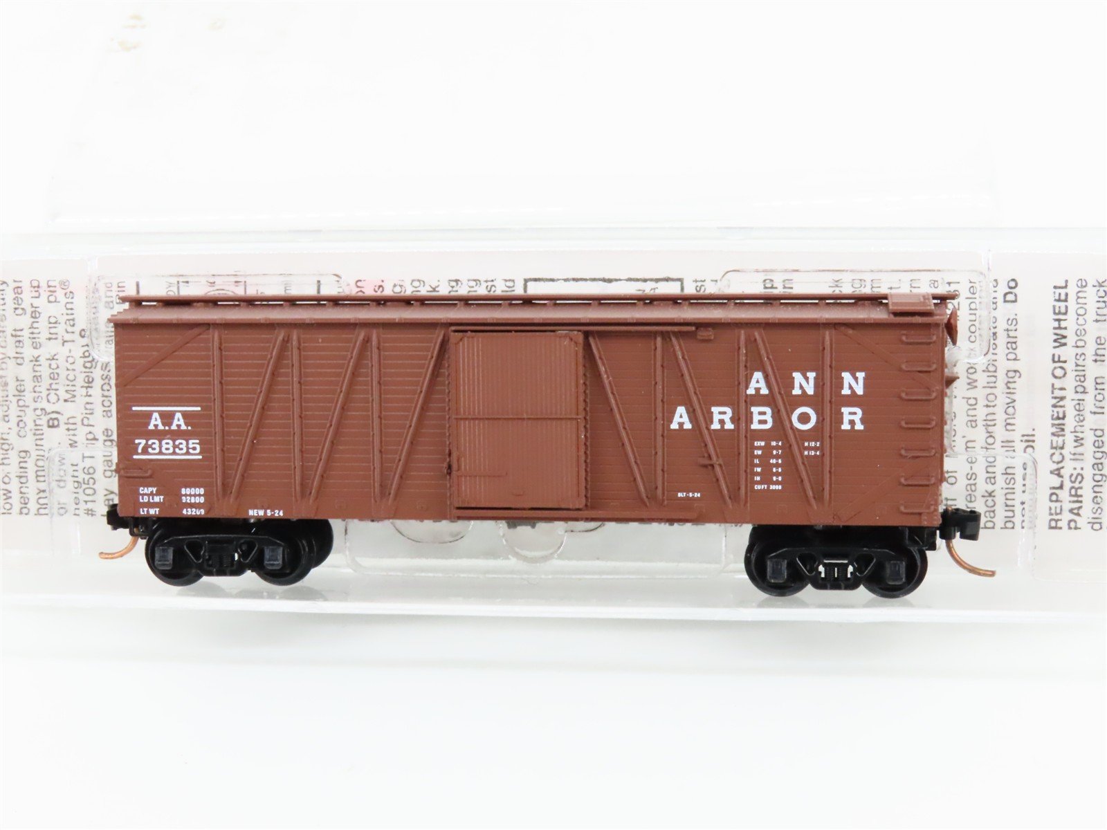 N Scale Micro-Trains MTL 28100 AA Ann Arbor 40' Single Door Box Car #73835