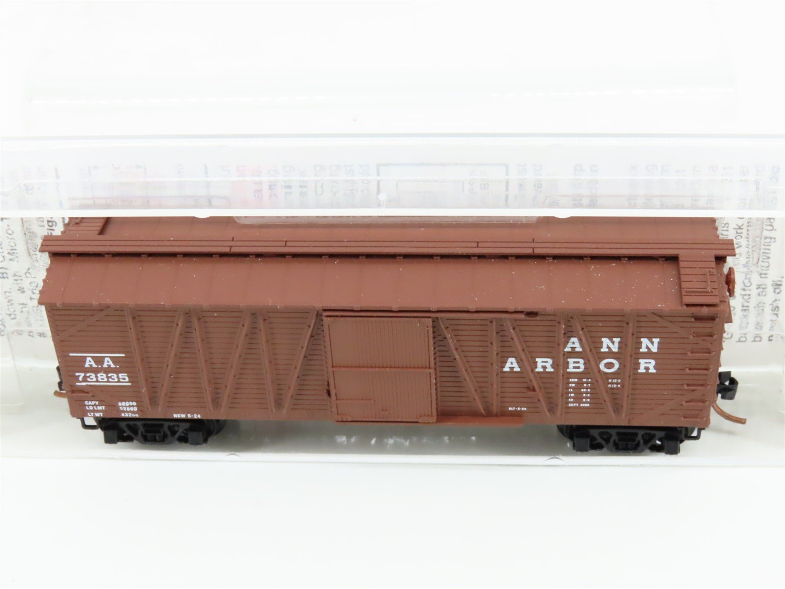 N Scale Micro-Trains MTL 28100 AA Ann Arbor 40' Single Door Box Car #73835