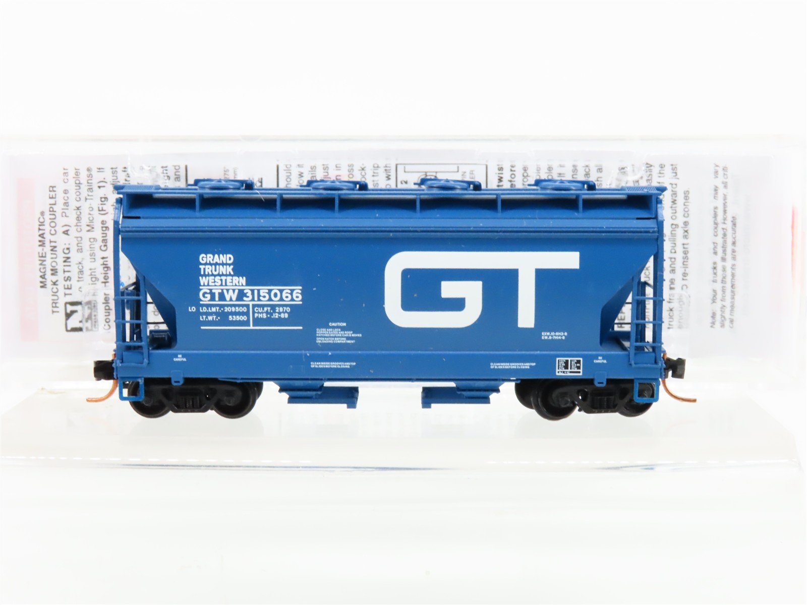 N Scale Micro-Trains MTL 09200010 GTW Grand Trunk Western 2-Bay Hopper #315066