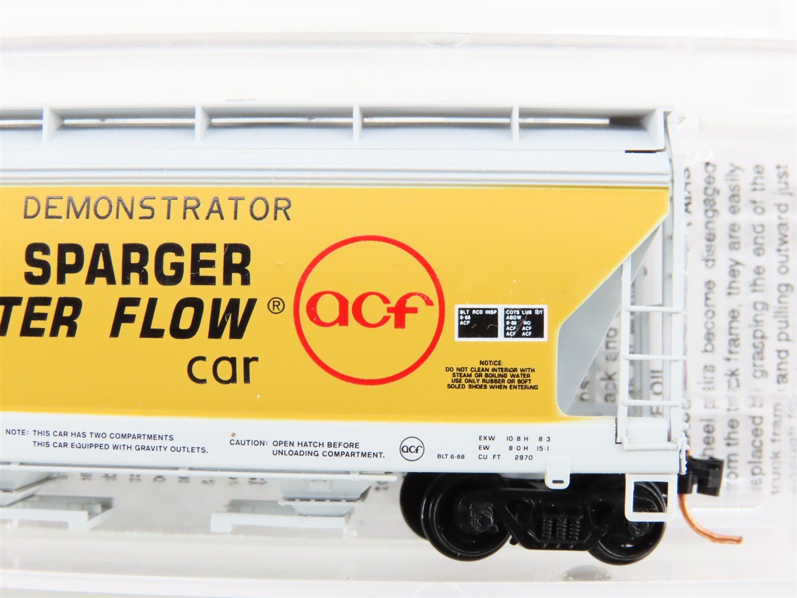N Scale Micro-Trains MTL 09200260 ACFX Demonstrator Sparger 2-Bay Hopper #44503